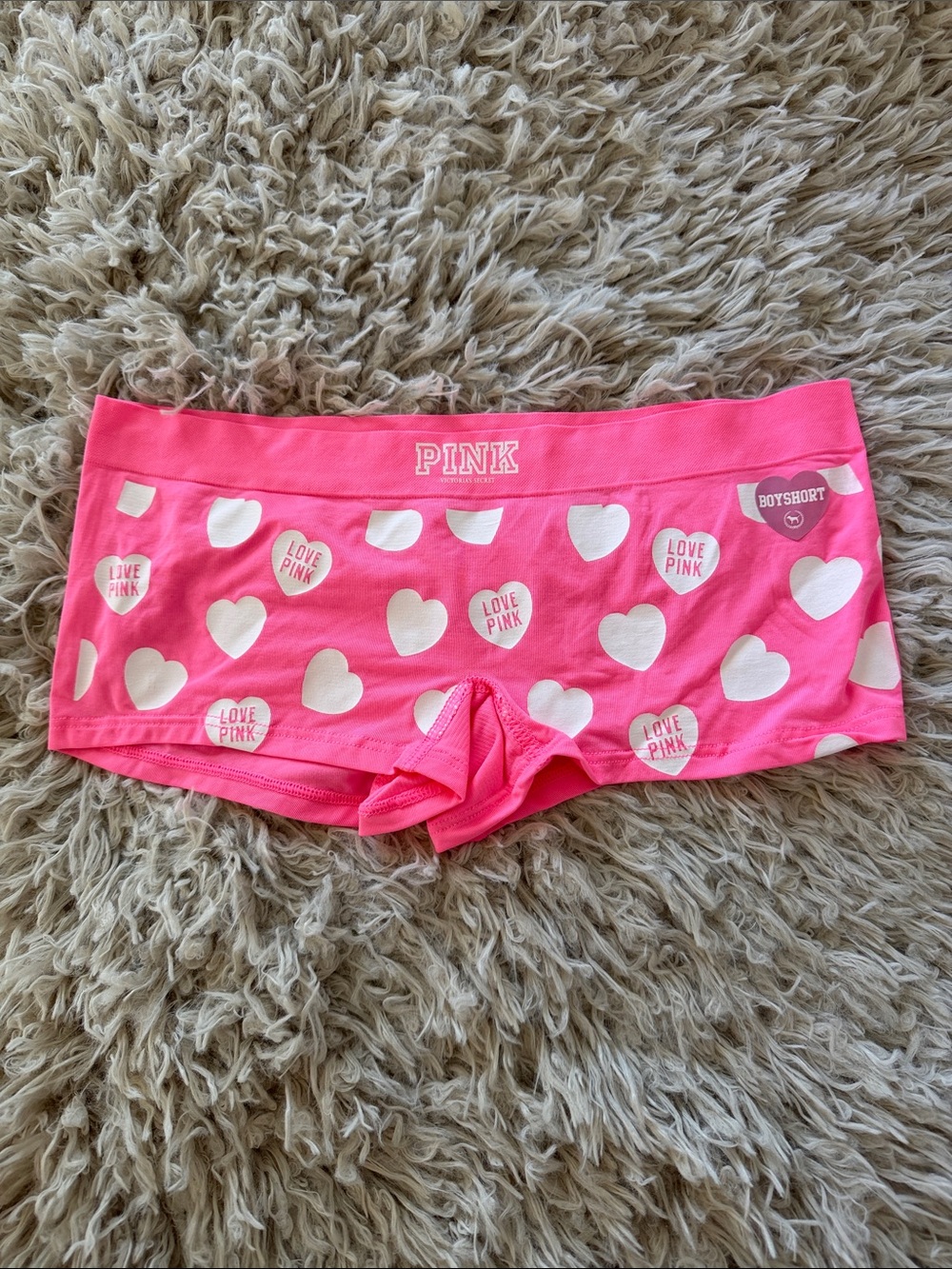 NWT 2010 Rare Yoga Seamless VS PINK Boyshort Panties Small